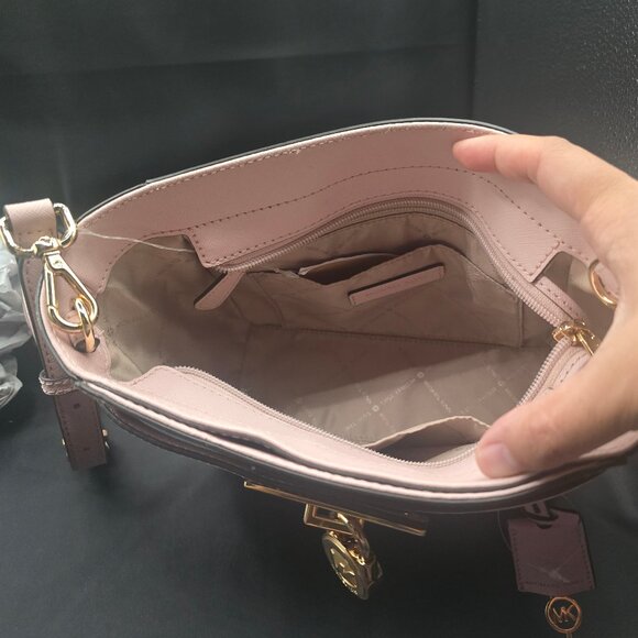 Michael Kors Medium Hamilton Traveler Top Zip Messenger Blossom - Picture 6 of 10